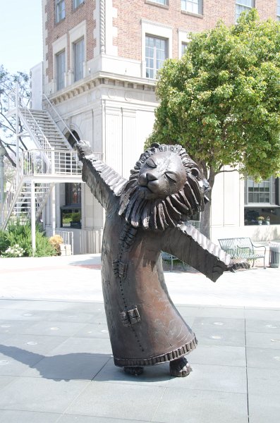 LosAngeles060112-1558.jpg - "The Lion's Fountain" sculpture by Douglas Olmsted Freeman, 2004, Town Plaza, Culver City