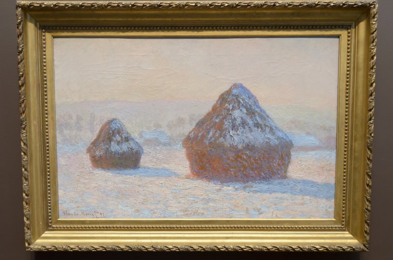 LosAngeles060112-2046.jpg - "Wheatstacks, Snow Effect, Morning," painting by Claude Monet, 1891