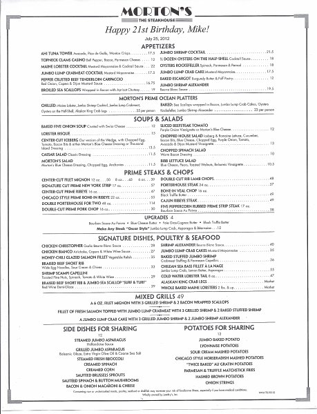 MikeBDayDinnerMenu072512.jpg - Mike's 21st Birthday Dinner at Morton's Steakhouse