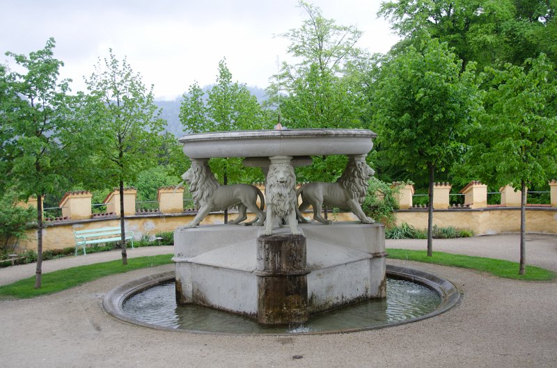 Neuschwanstein051312-0931.jpg - Lion fountain on the grounds of  Schloss Hohenschangau Castle