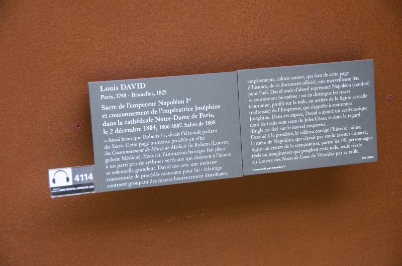 Paris062512-2810.jpg - "Sacre de l'empereur Napoleon 1er et couronnement de l'imperatice Josephone dans la cathedrale Notre-Dame de paris, le 2 decembre 1804," painting by Lous DAVID, 1808. (Consecration of the Emperor Napoleon I and Coronation of the Empress Josephine)