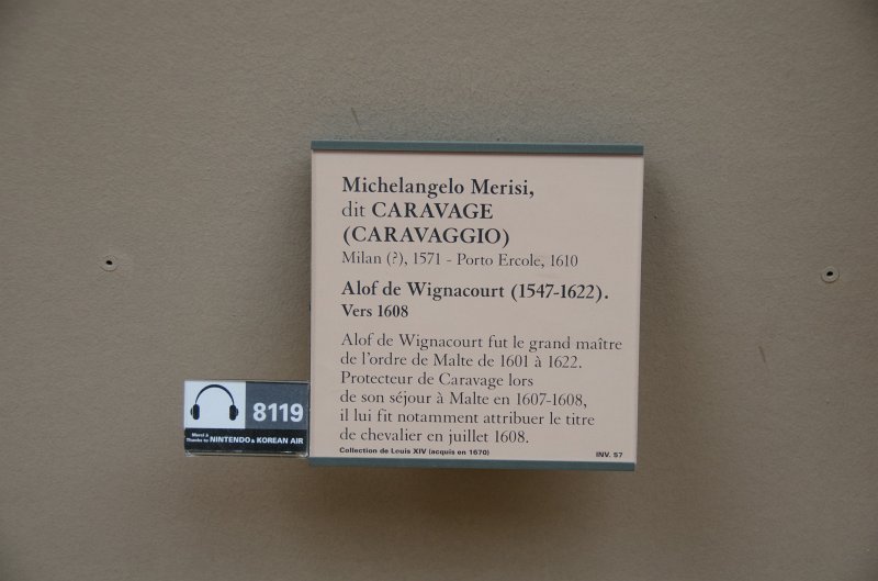 Paris062512-2839.jpg - "Alof de Wignacourt," painting by CARAVAGGIO, 1608.