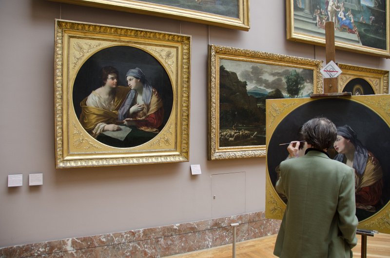 Paris062512-2848.jpg - "L'Union du Dessin et de la Couleur," painting by Guido RENI 1620-1625