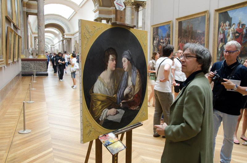 Paris062512-2852.jpg - "L'Union du Dessin et de la Couleur," painting by Guido RENI 1620-1625