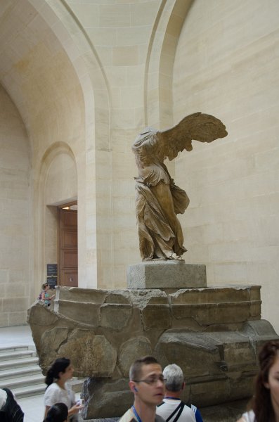 Paris062512-2863.jpg - La Victoire de Samothrace / Winged Victory of Samothrace, Greek sculpture of Nike dated to 190BC.