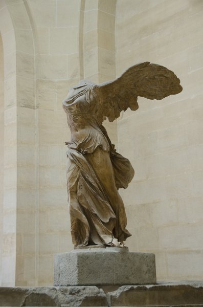 Paris062512-2864.jpg - La Victoire de Samothrace / Winged Victory of Samothrace, Greek sculpture of Nike dated to 190BC.