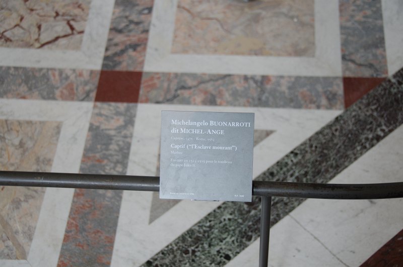 Paris062512-2887.jpg - "Captif (l'Esclave mourant)," marble statues by Michelangele, 1513-1515