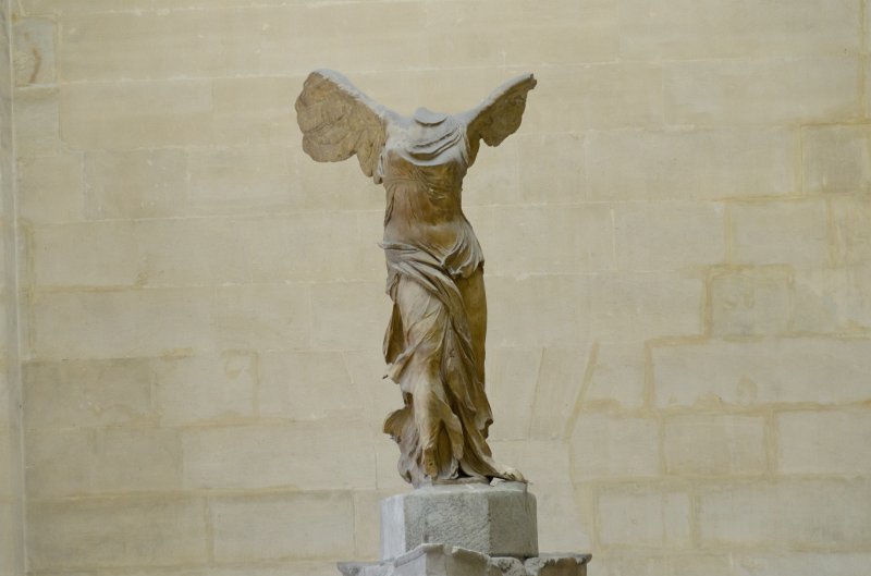 Paris062512-2815.jpg - La Victoire de Samothrace / Winged Victory of Samothrace, Greek sculpture of Nike dated to 190BC.