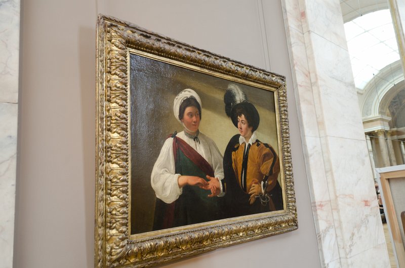 Paris062512-2831.jpg - "La Diseuse de bonne aventure / The Fortune Teller ," painting by CARAVAGGIO, 1595-1598.