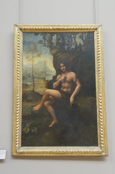 Paris062512-2859.jpg - "Saint Jean-Baptiste - Bacchus," painting by Atelier de LEONARD DE VINCI, 1510-1515