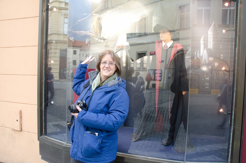 Prague012312-8456.jpg - Molly and Harry Potter at the Muzeum voskových figurín / Wax Museum Prague on Celetna