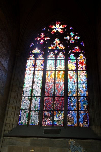 Prague012312-8617.jpg - Stained Glass window, St Vitus's Cathedral / Katedrála svatého Víta
