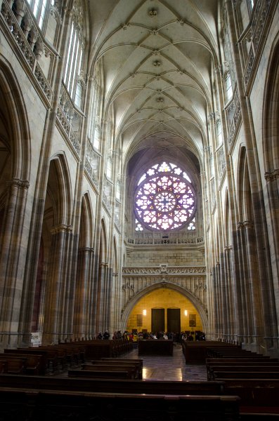Prague012312-8630.jpg - Rose window in west facade, St Vitus's Cathedral / Katedrála svatého Víta