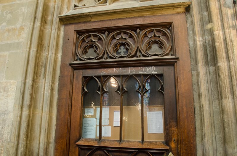 Prague012312-8637.jpg - K+M+B 2012 chauk above the door, St Vitus's Cathedral / Katedrála svatého Víta