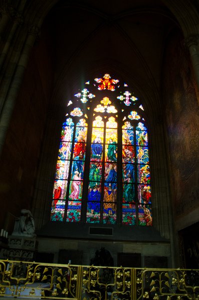 Prague012312-8656.jpg - Stained Glass window, St Vitus's Cathedral / Katedrála svatého Víta