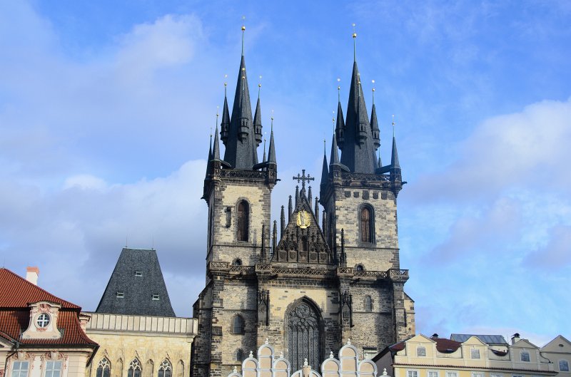 Prague012312-8486.jpg - Týnský Chrám / Church of Our Lady before Týn view from Old Town Square /  Staroměstské náměstí