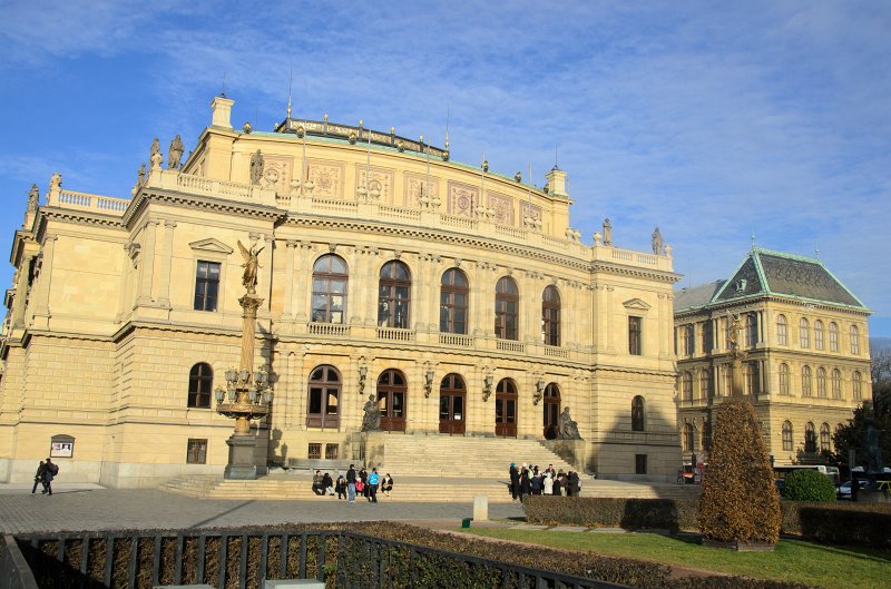 Prague012312-8502.jpg - The Czech Philharmonic, Rudolfinum building, Museum of Decorative Arts (background right)