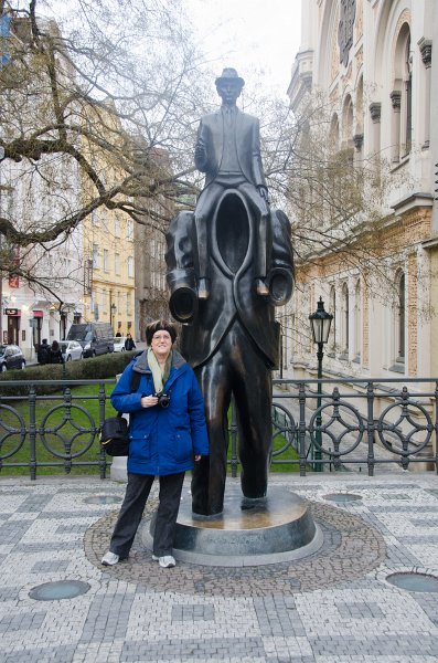 Prague012312-8555.jpg - Memorial to Franz Kafka, Scultpor Jaroslav Róna, dedicated 12/4/2003