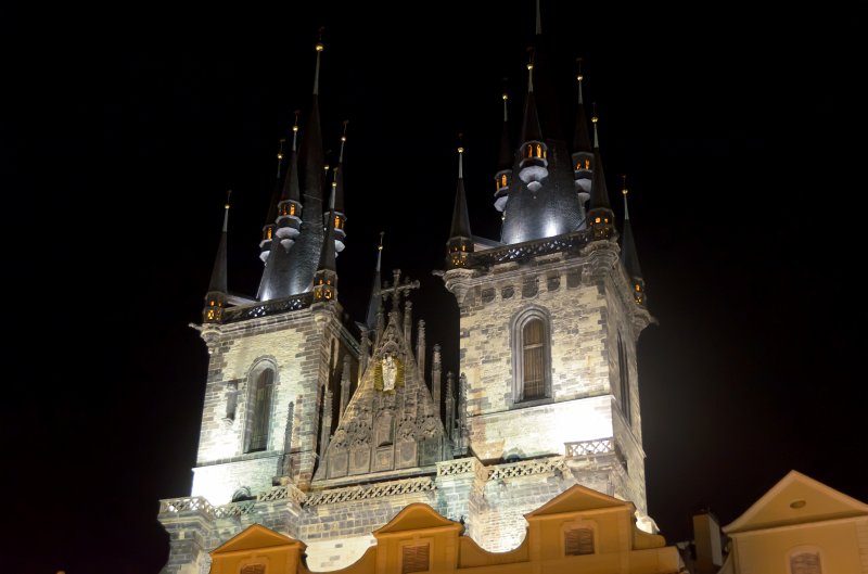 Prague012312-8589.jpg - Týnský Chrám / Church of Our Lady before Týn view from Old Town Square /  Staroměstské náměstí