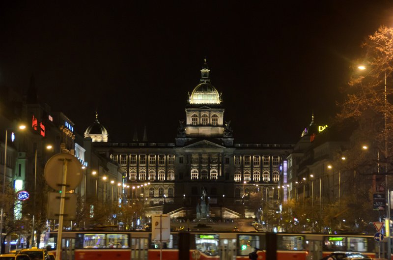 Prague012312-8599.jpg - National museum / Národní muzeum at the upper end of Wenceslas Square / Václavské náměstí