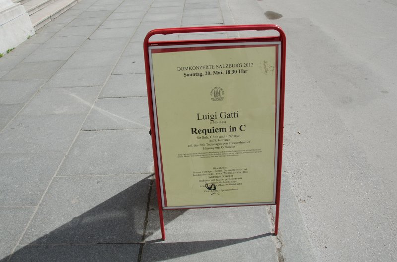 Salzburg051012-0445.jpg - Concert sign in front of Salzburger Dom Cathedral