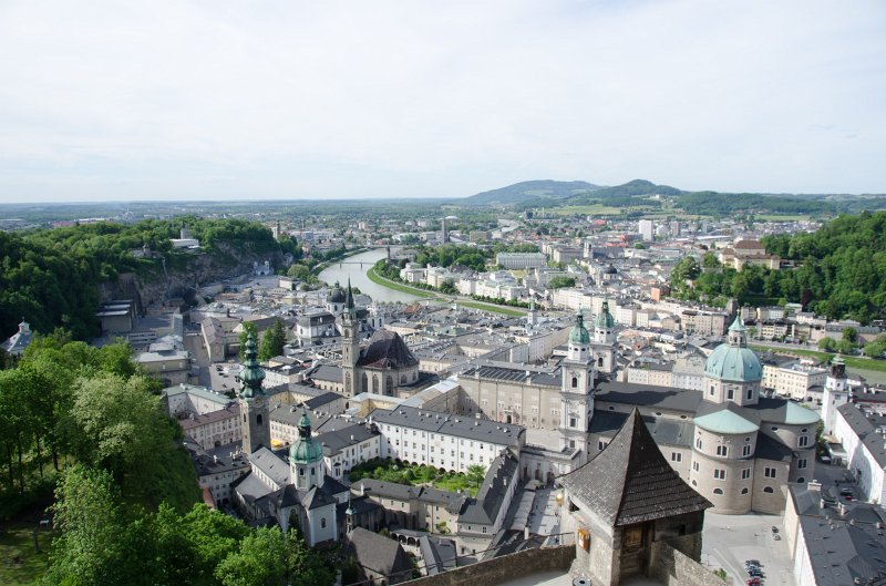 Salzburg051012-0477.jpg - Salzburger Dom Cathedral (right) and Salzburg Alt Stadt, view from Festung Hohensalzburg