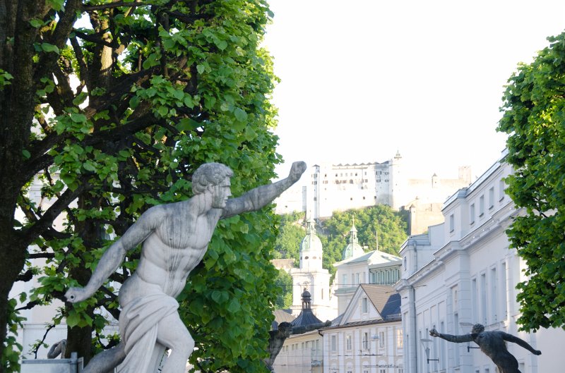 Salzburg051012-0574.jpg - Festung Hohensalzburg view from the  Grand Parterre (Makartplatz entrance) to the Mirabell garden
