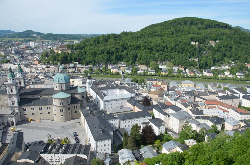 Salzburg051012-0475.jpg - Salzburger Dom Cathedral (left) and Salzburg Alt Stadt, view from Festung Hohensalzburg