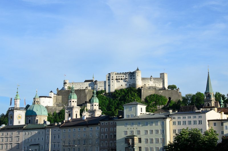 Salzburg051012-0537.jpg - Looking South from the  Salzach River at the Salzburg Alt Stadt