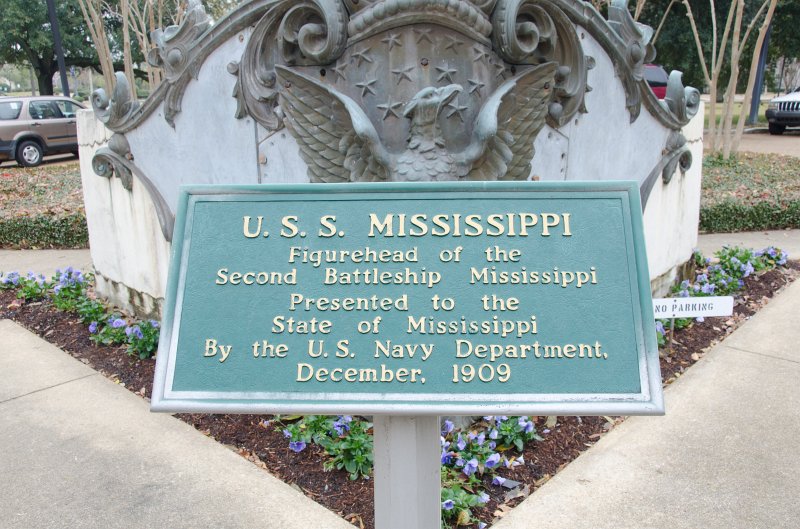 Jackson112712-4230.jpg - USS Mississippi. Figurehead of Battleship, grounds of Capitol, 1909.