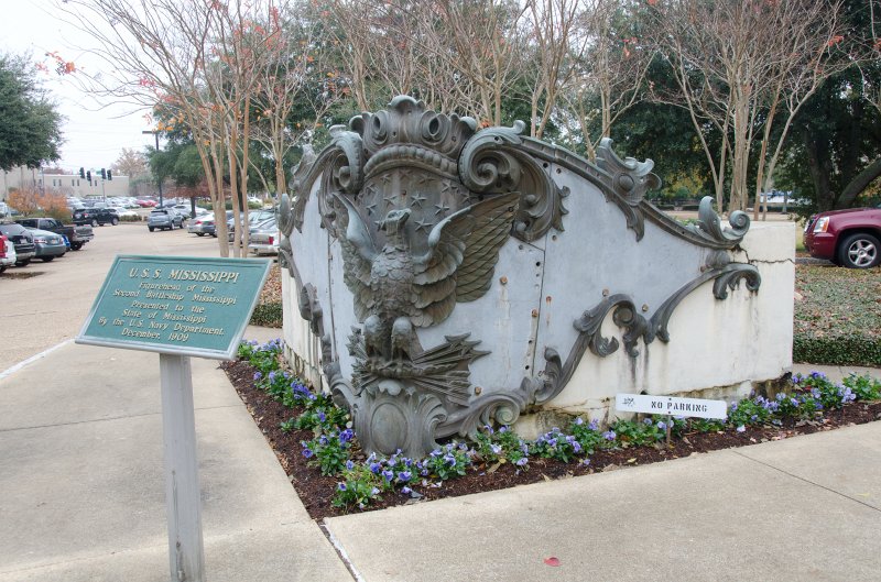 Jackson112712-4231.jpg - USS Mississippi. Figurehead of Battleship, grounds of Capitol, 1909.