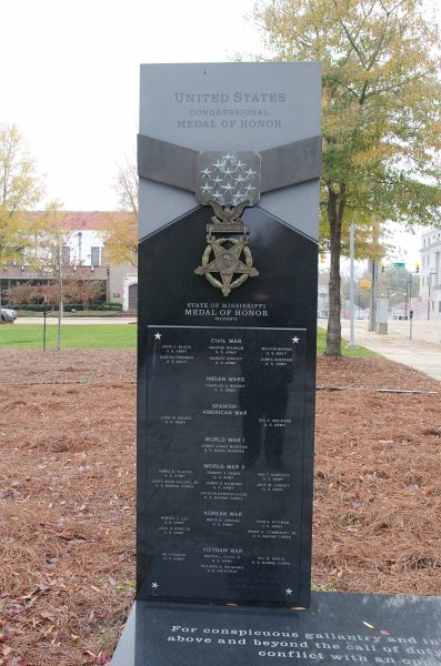 Jackson112712-4249.jpg - State of Mississippi Medal of Honor Recipients, Veterans Monument