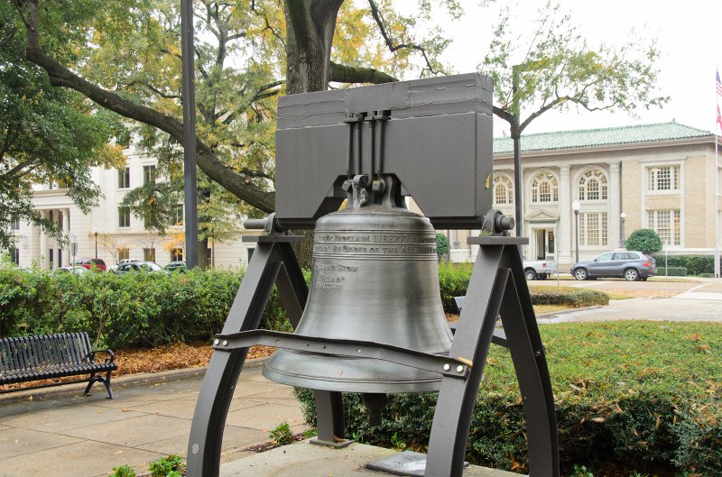 Jackson112712-4267.jpg - Liberty Bell replica on the South lawn of the Mississippi Capitol.