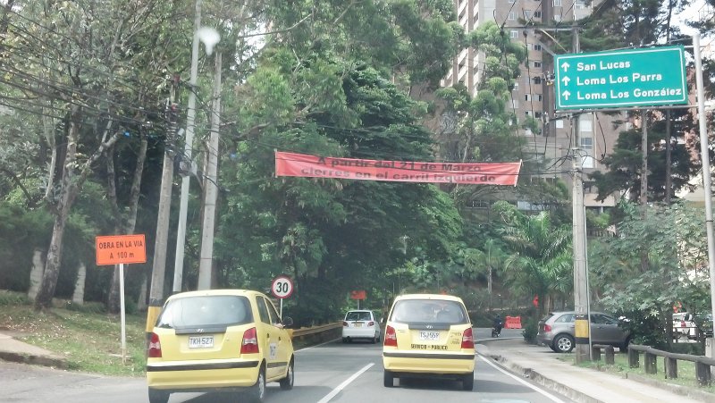 2012-07-27_10-33-32_375.jpg - Driving to the office in the La Aguacatala barrio of the El Poblado district