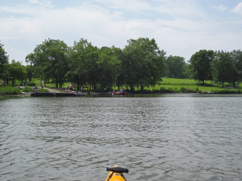 ShabbonaKayak070713-5579.jpg - Approaching Shabbona Lake double lane launching ramp. It was always busy!