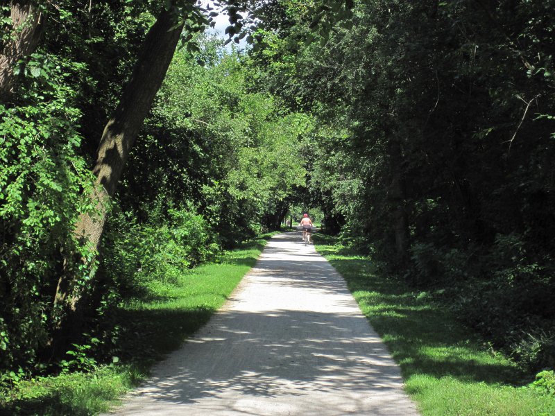PrairiePathFoxRiver080413-5651.jpg - Heading north east on the Illinois Prairie Path, in Wheaton