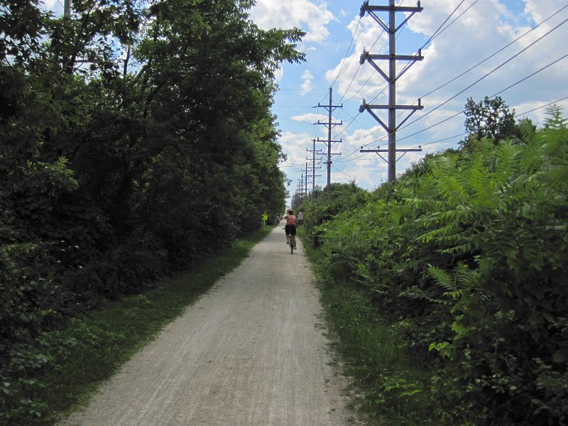 PrairiePathFoxRiver080413-5706.jpg - Bike Prairie Path: heading west through the West Chicago Prairie Forest Preserve
