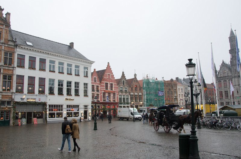 Bruges010413-4889.jpg - View of the buildings, w/stepped gabbles.  on the North side of the Grote Markt