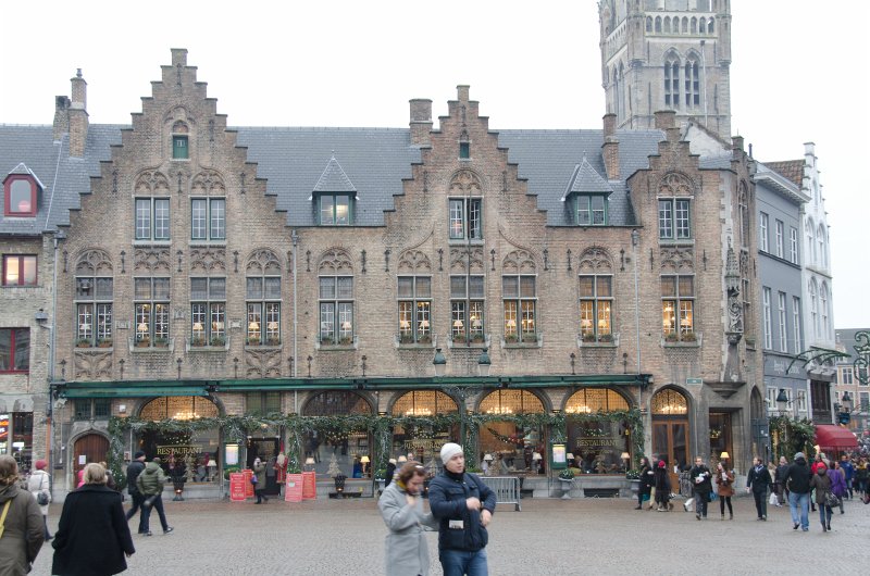 Bruges010413-4959.jpg - Burg Square: Tom Pouce Restaurant.  Belfort (background)
