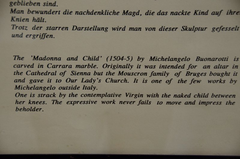Bruges010413-5004.jpg - "Madonna and Child," sculpture by Michelangelo, 1504-5, Onze-Lieve-Vrouwekerk Church