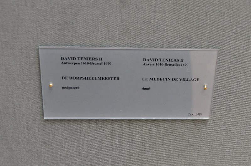 Brussels010313-4796.jpg - David Teniers II, "Le médecin de village," 1690. Musées royaux des Beaux-Arts