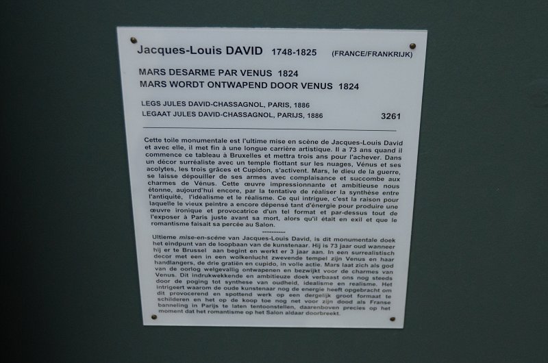 Brussels010313-4803.jpg - Jacques-Louis David, "Mars désarmé par Vénus," 1824. Musées royaux des Beaux-Arts