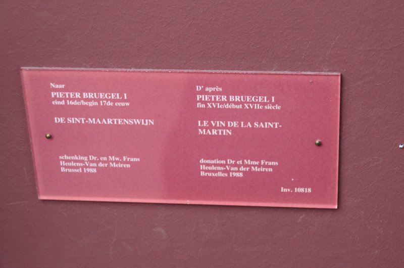 Brussels010313-4812.jpg - Pieter I Bruegel (d'après), "Le vin de la Saint-Martin" 1527-28. Musées royaux des Beaux-Arts
