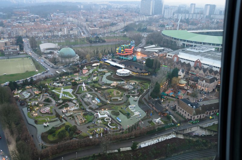 Brussels010313-4864.jpg - Mini-Europe, view from top of Atomium observation deck