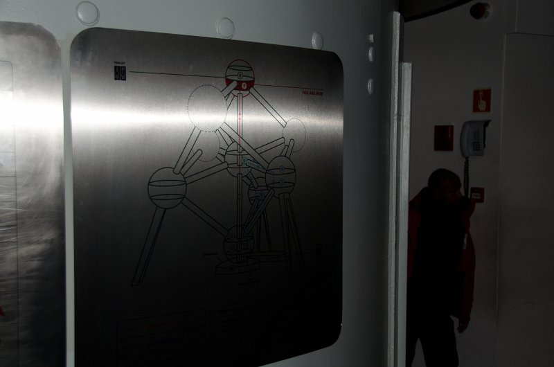 Brussels010313-4872.jpg - Atomium facts and figures, plaque near down elevator