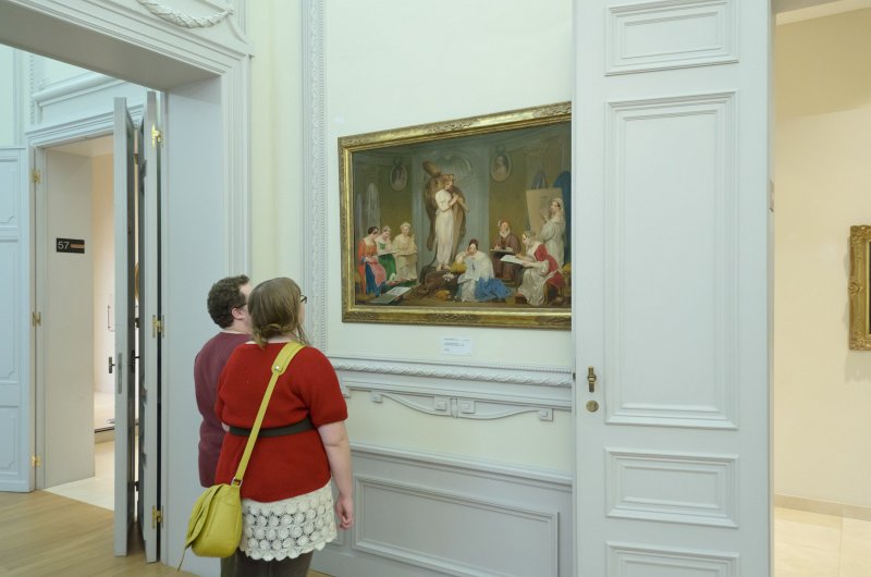 Brussels010313-4807.jpg - Philippe van Brée, "L'atelier des femmes peintre," 1831,