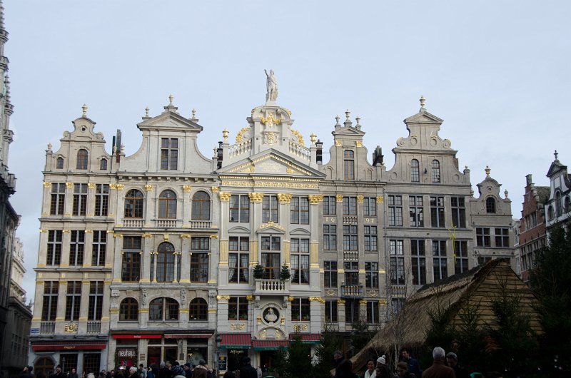 Brussels010213-4674.jpg - La Chaloupe d'Or and the other newly restored Guildhalls on the North East side of the Grand Place
