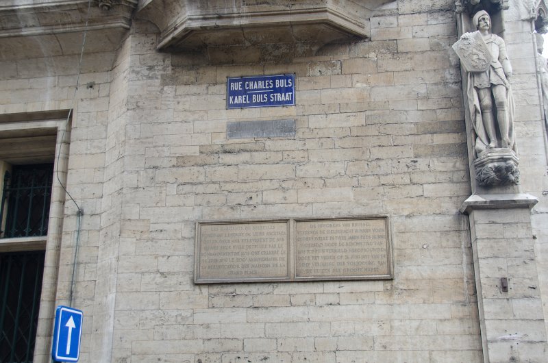 Brussels010213-4677.jpg - Rue Charles Buls, Grand Place. 200th anniversary of the rebuilding of the Grand Place, 1897
