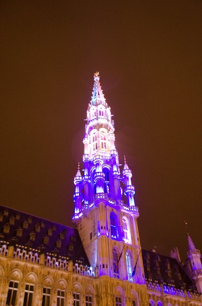 Brussels010213-4786.jpg - Light Show, L'Hôtel de Ville / Town Hall, Grand Place