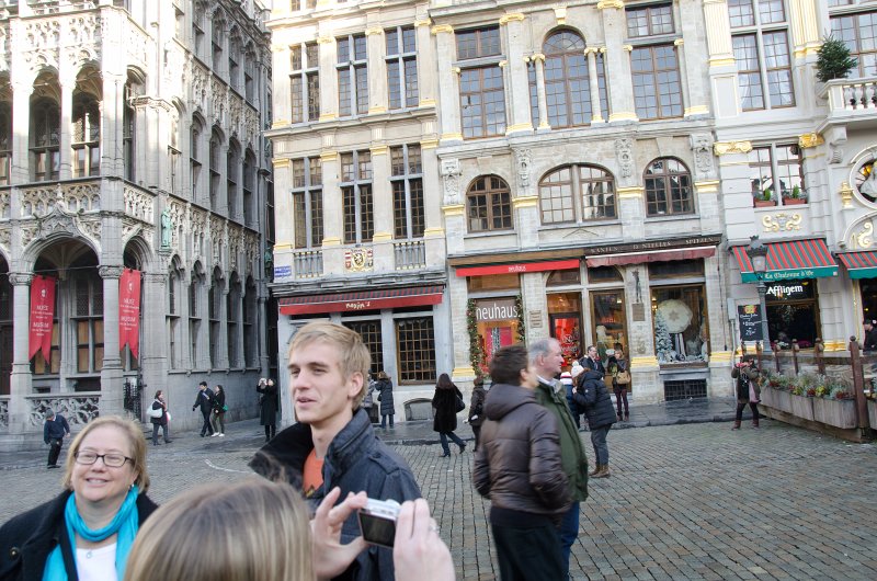 Brussels010213-4651.jpg - La Maison du Roi (left edge), Le Pigeon (right), Grand Place
